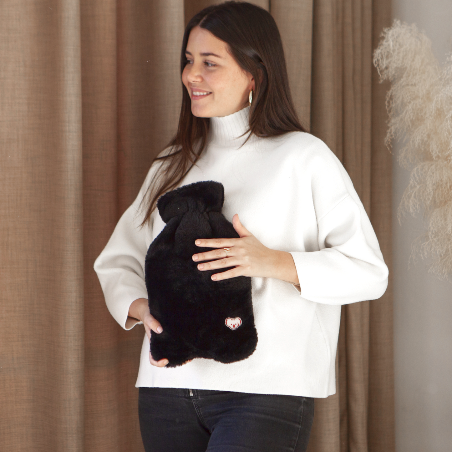 Wärmflasche KOALAA Koala Flauschig Weich Bezug Soft Wärmflaschenbezug Vegan Geprüft Schadstofffrei Kinder Hitze Gürtel Schutz Endometriose Morbus Crohn Colitis Ulcerosa Hitzetherapie Dinkelkissen Therapie Heizpflaster Alternative Wäremgürtel Bauch Rückenstütze Hitze Wärmeflasche Hülle Stoff