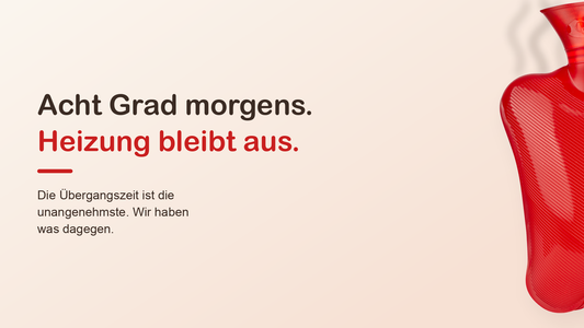 Rote KOALAA Wärmflasche, acht Grad morgens