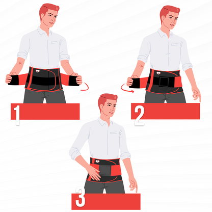 KOALAA Lumbar | Der Rückenstützgürtel mit Doppelzug-Mechanismus! | Beckengurt für den unteren Rücken